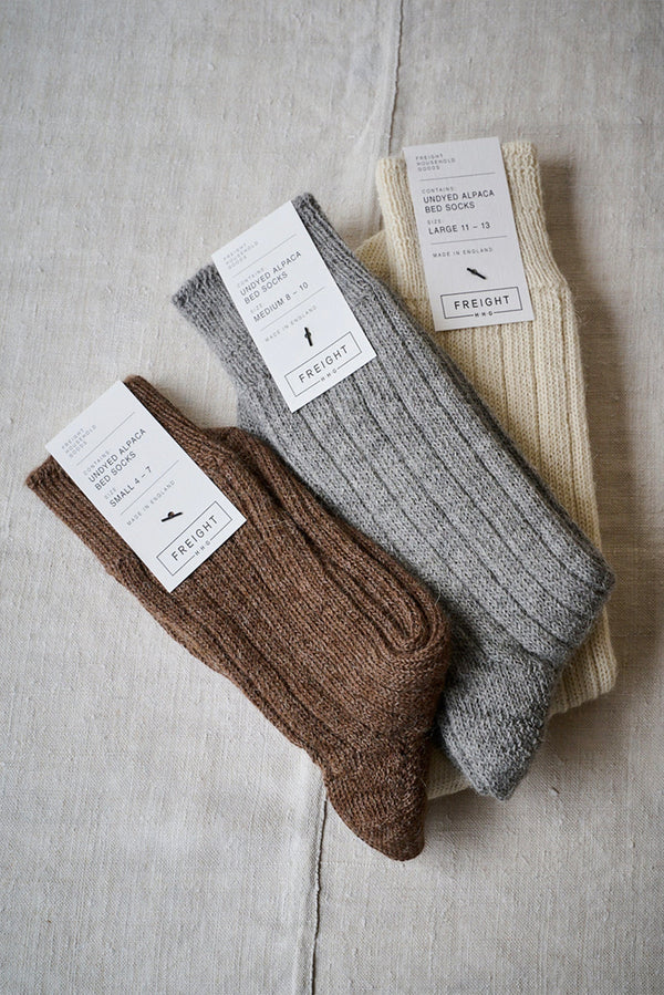 Alpaca Socks with Cushioned Sole- Grey