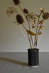 Faceted Flower Frog- Charcoal Flecked