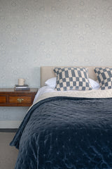 Checkerboard Cushion Cover Square Mineral Blue