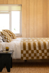 Checkerboard Throw Golden Lichen