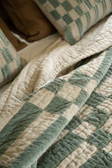 Checkerboard Bedspread Pewter