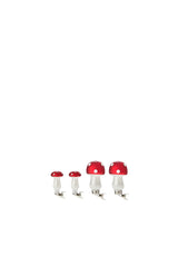 Christmas Ornament Mushroom Red set of 4