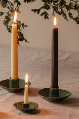 Fluted Candle Holder Small- Green