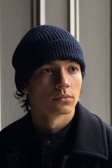 Fisherman Beanie Lambswool & Cashmere - Indigo