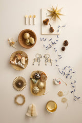 Paper Mache Baubles Gaya Gold