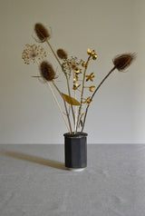 Faceted Flower Frog- Charcoal Flecked