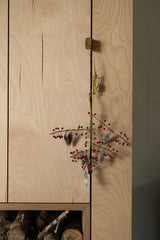 Brass & Red Berry Branch