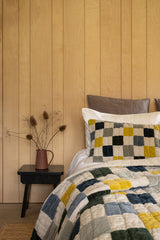 Velvet Remnant Patchwork Bedspread