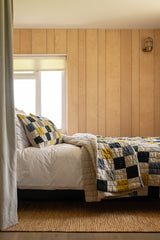 Velvet Remnant Patchwork Bedspread