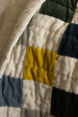 Velvet Remnant Patchwork Bedspread