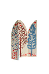 Triptych Card Winter Trees