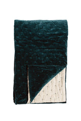 Velvet Linen Throw Lomond Teal (Sale)