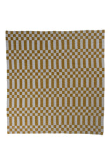 Checkerboard Bedspread Golden Lichen