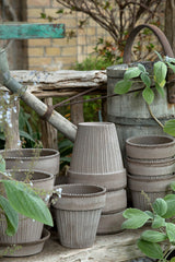 Simona Pot & Saucer Grey