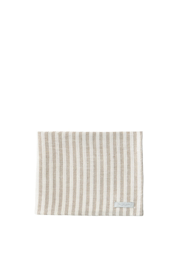 Linen Chambray Stripe Towel White Stripe