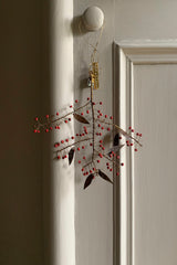 Brass & Red Berry Branch