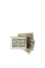 Set of Christmas Gift Tags Greens