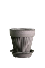 Simona Pot & Saucer Grey