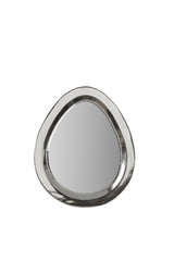 Egg Shaped Mirror Silver