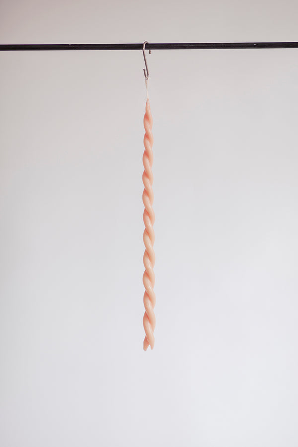 Wax Atelier Long Twisted Candle - Pink Blossom