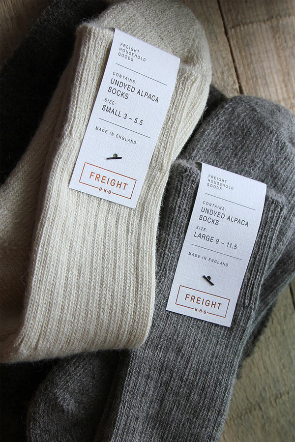 Alpaca Socks with Cushioned Sole- Cream