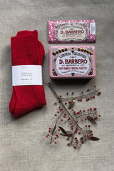 Alpaca Socks with Cushioned Sole- Red