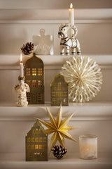 Candle Holder Brownstone Golden