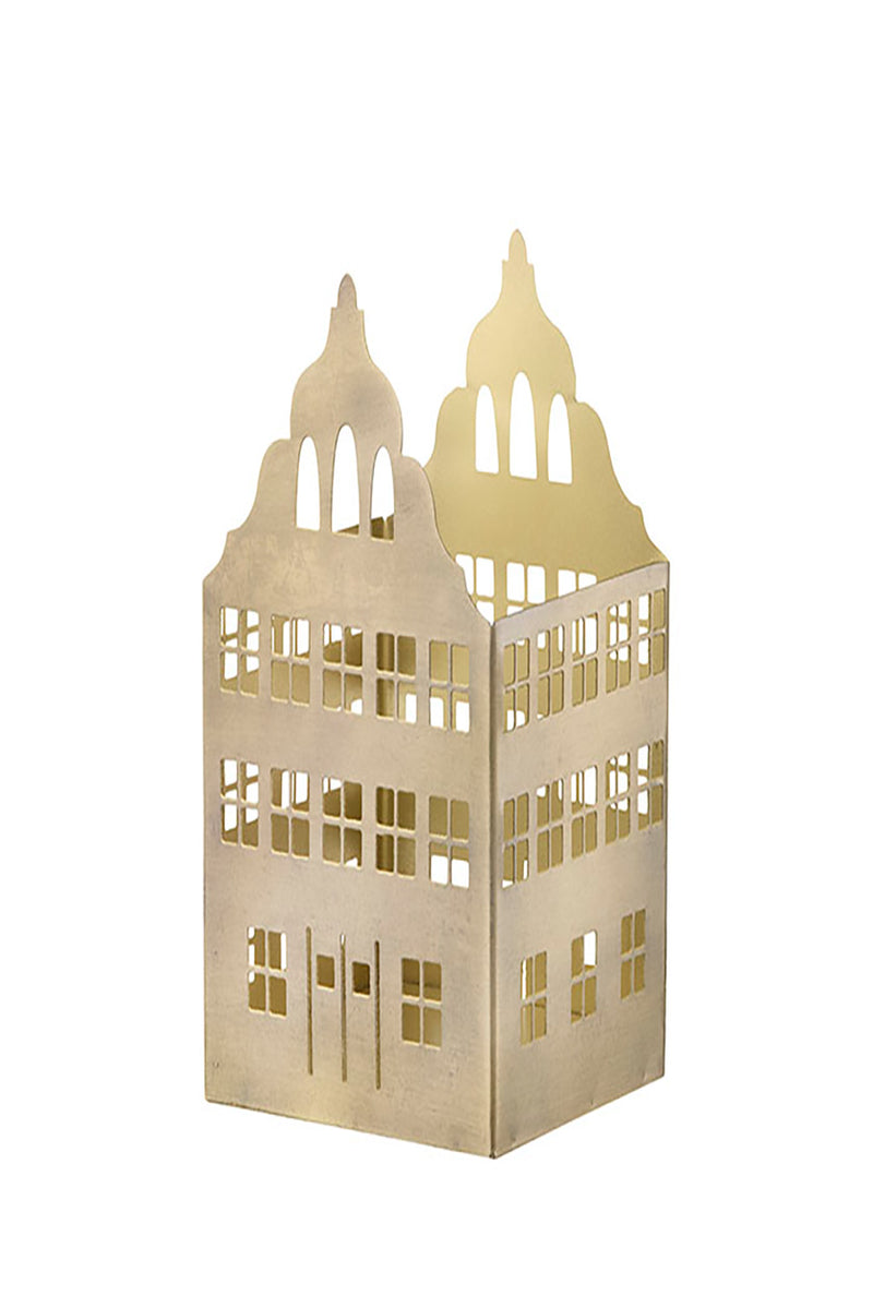 Candle Holder Townhouse Golden