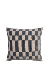 Checkerboard Cushion Cover Square Mineral Blue