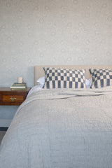 Checkerboard Cushion Cover Rectangular Mineral Blue