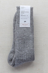 Alpaca Socks with Cushioned Sole- Grey