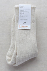 Alpaca Socks with Cushioned Sole- Cream