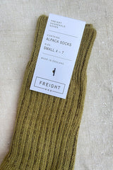 Alpaca Socks with Cushioned Sole- Greengage