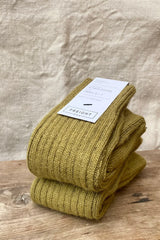 Alpaca Socks with Cushioned Sole- Greengage