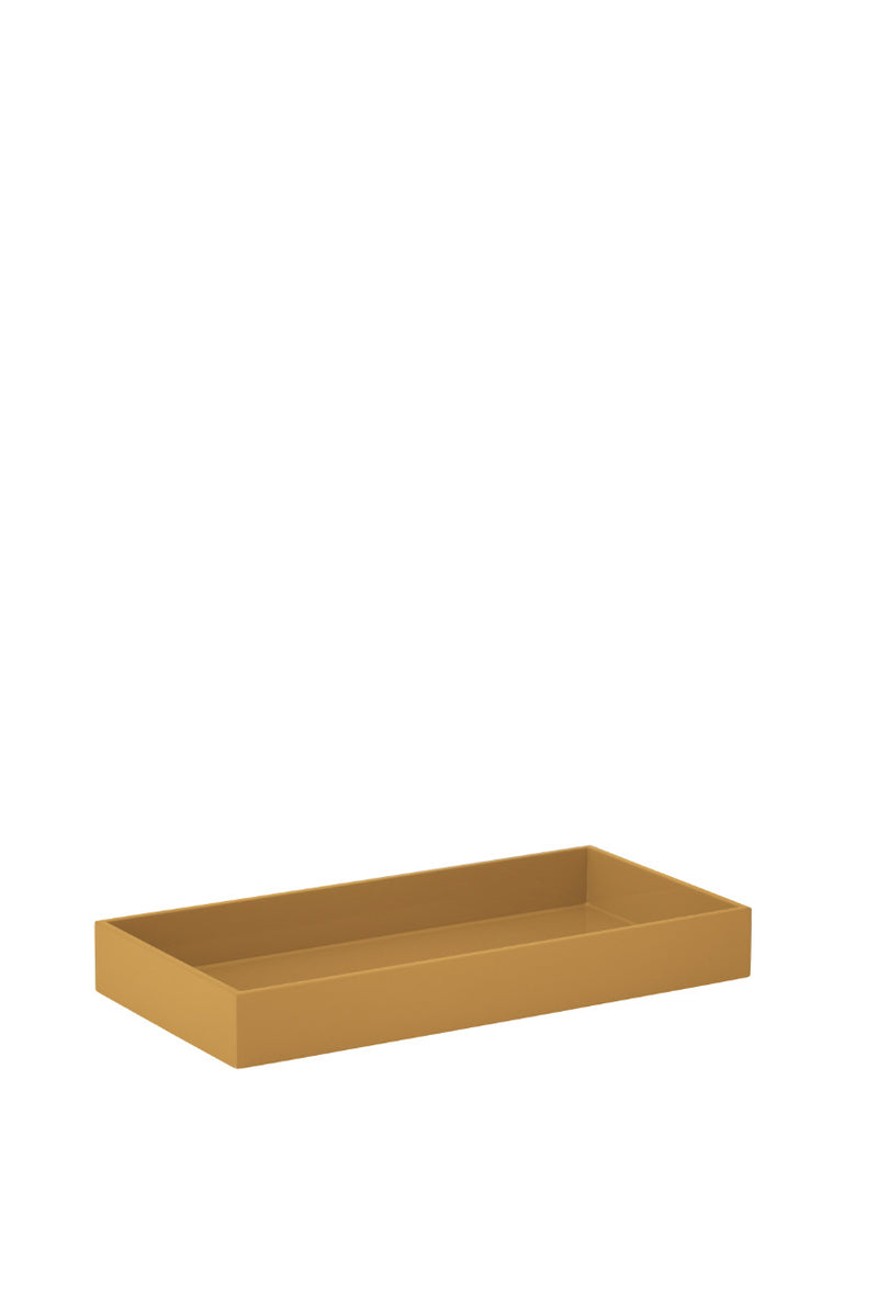 Lacquer Rectangular Tray Pecan