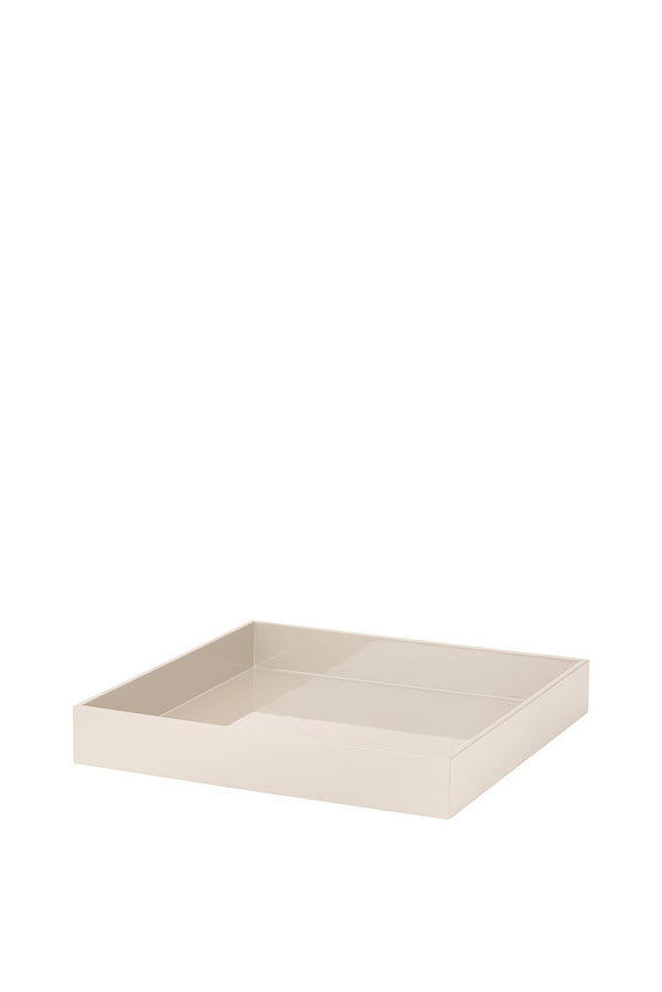 Lacquer Square Tray Cream