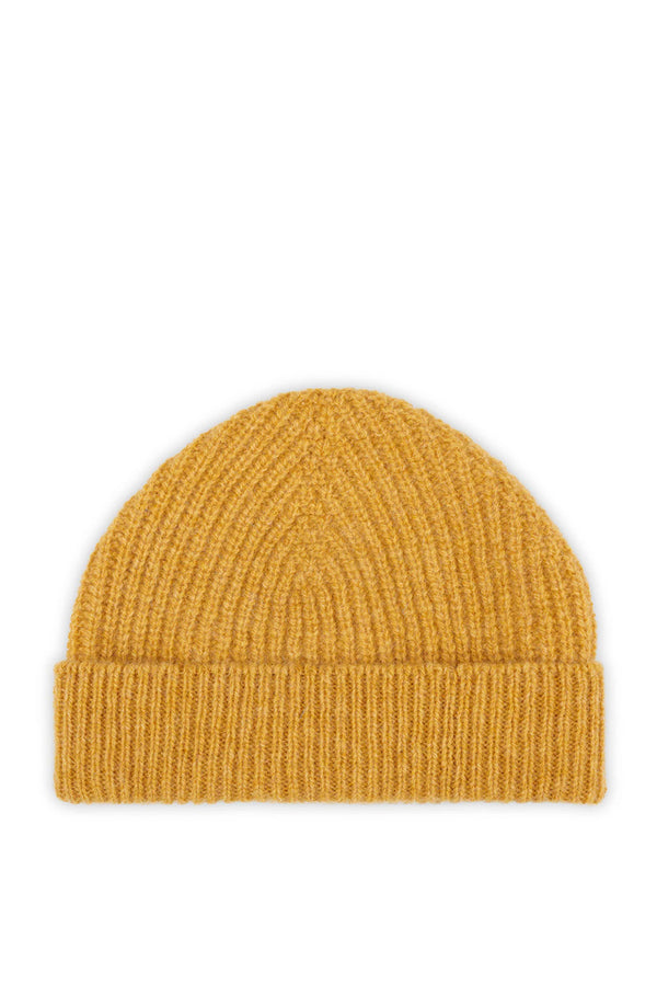 Fisherman Beanie Lambswool - Ochre