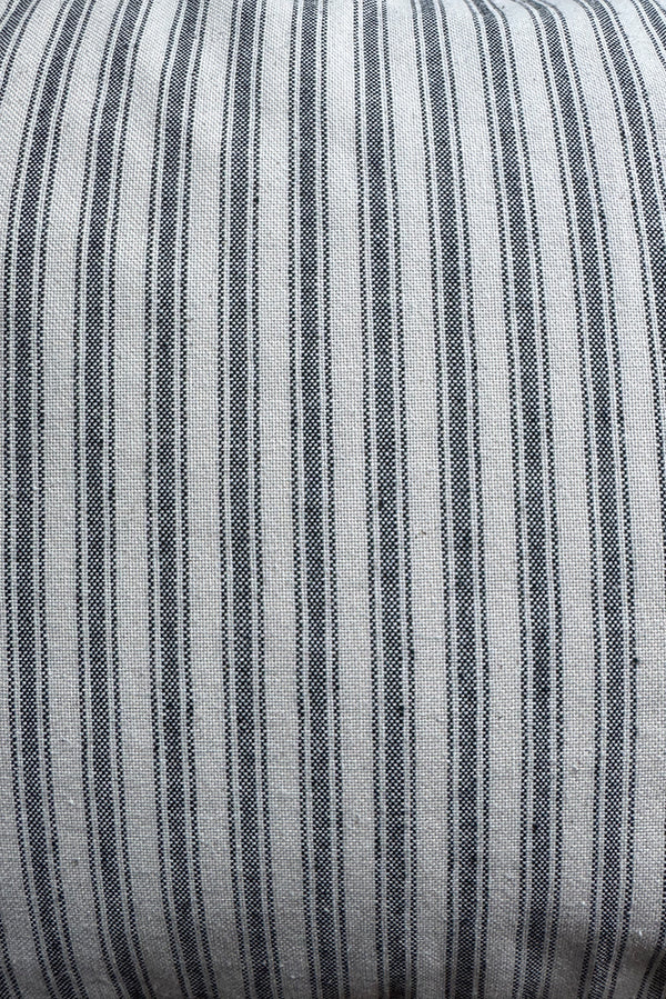 Ticking Stripe Cushion Cover Charcoal
