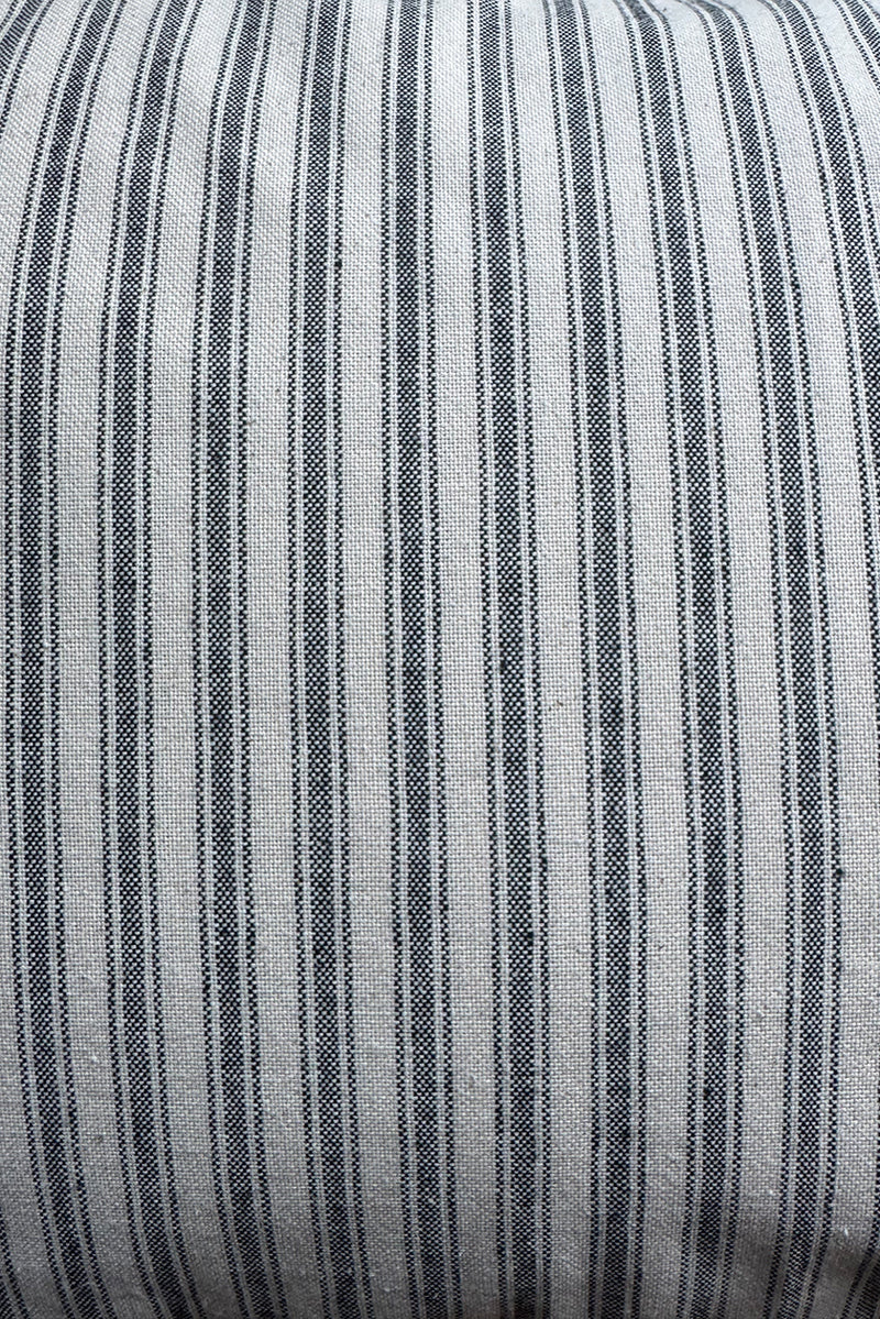 Ticking Stripe Cushion Cover Charcoal