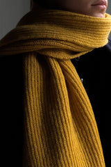 Fisherman Scarf Lambswool - Ochre