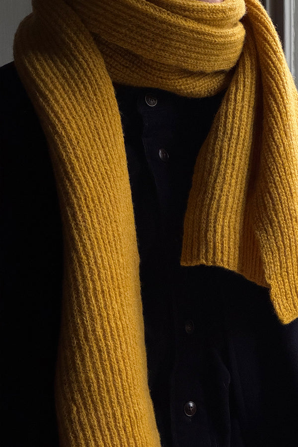 Fisherman Scarf Lambswool - Ochre