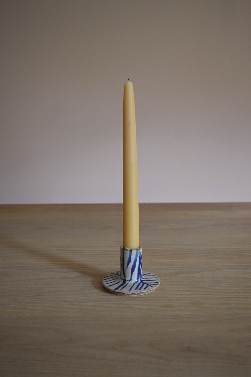 Pip Hartle Indigo Feather Candleholder