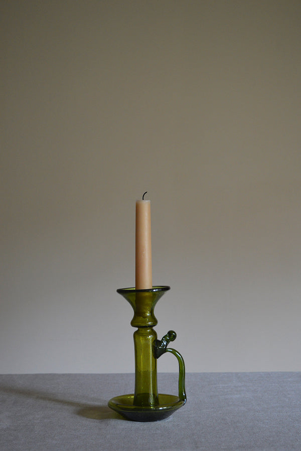 Porta Candele With Handle Olive