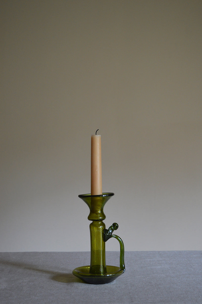 Porta Candele With Handle Olive