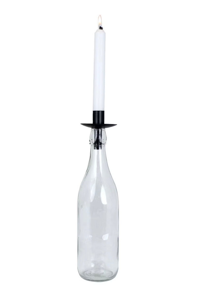 Candle Holder for Bottle Matt Black