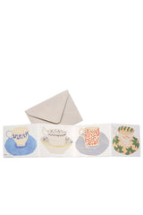 Tea Cups and Saucers Concertina Card