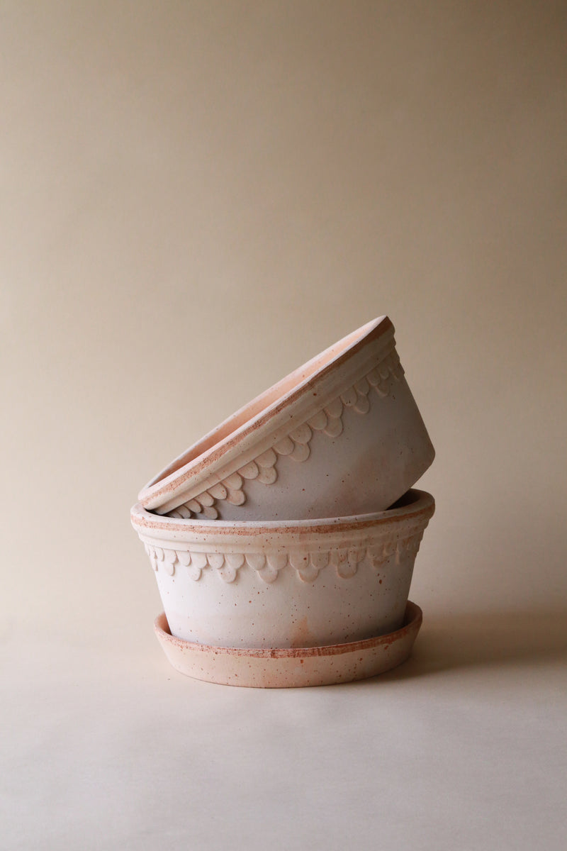 Copenhagen Pot & Saucer Low - 25cm