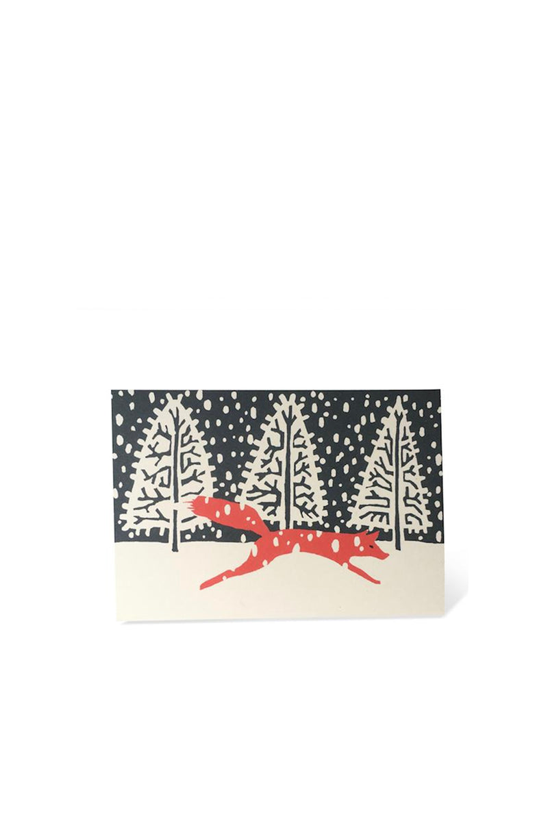 Pack of Ten Cards Fox In Winter