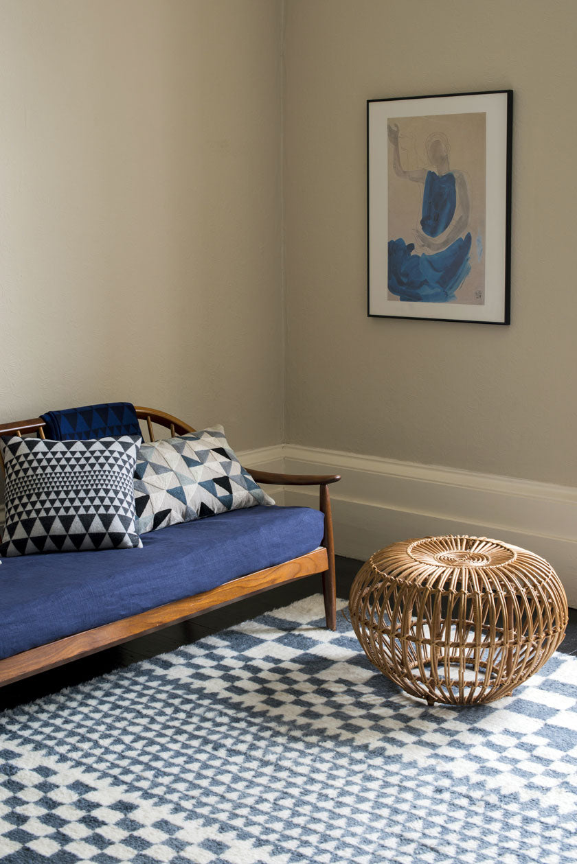 Luxurious Deep Pile Chess Rug by Glasgow textile designer Niki Jones