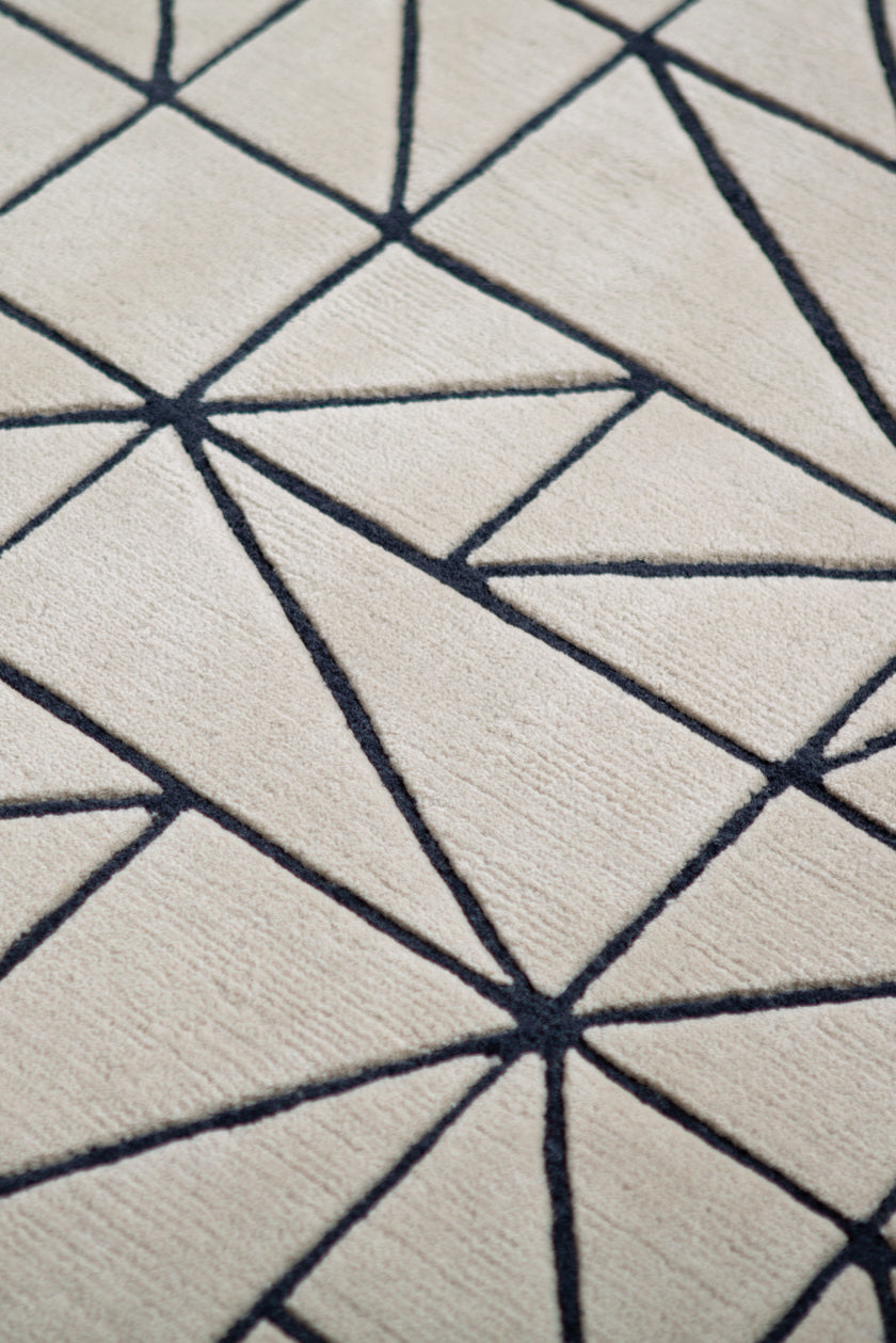Geometric Linear Rug by Scottish textile designer Niki Jones